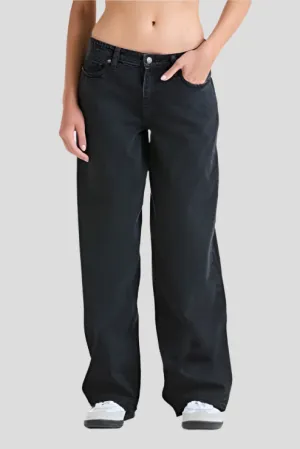 LEE DENIM LOW SLOUCH RELAXED JEAN - SUPER USED BLACK