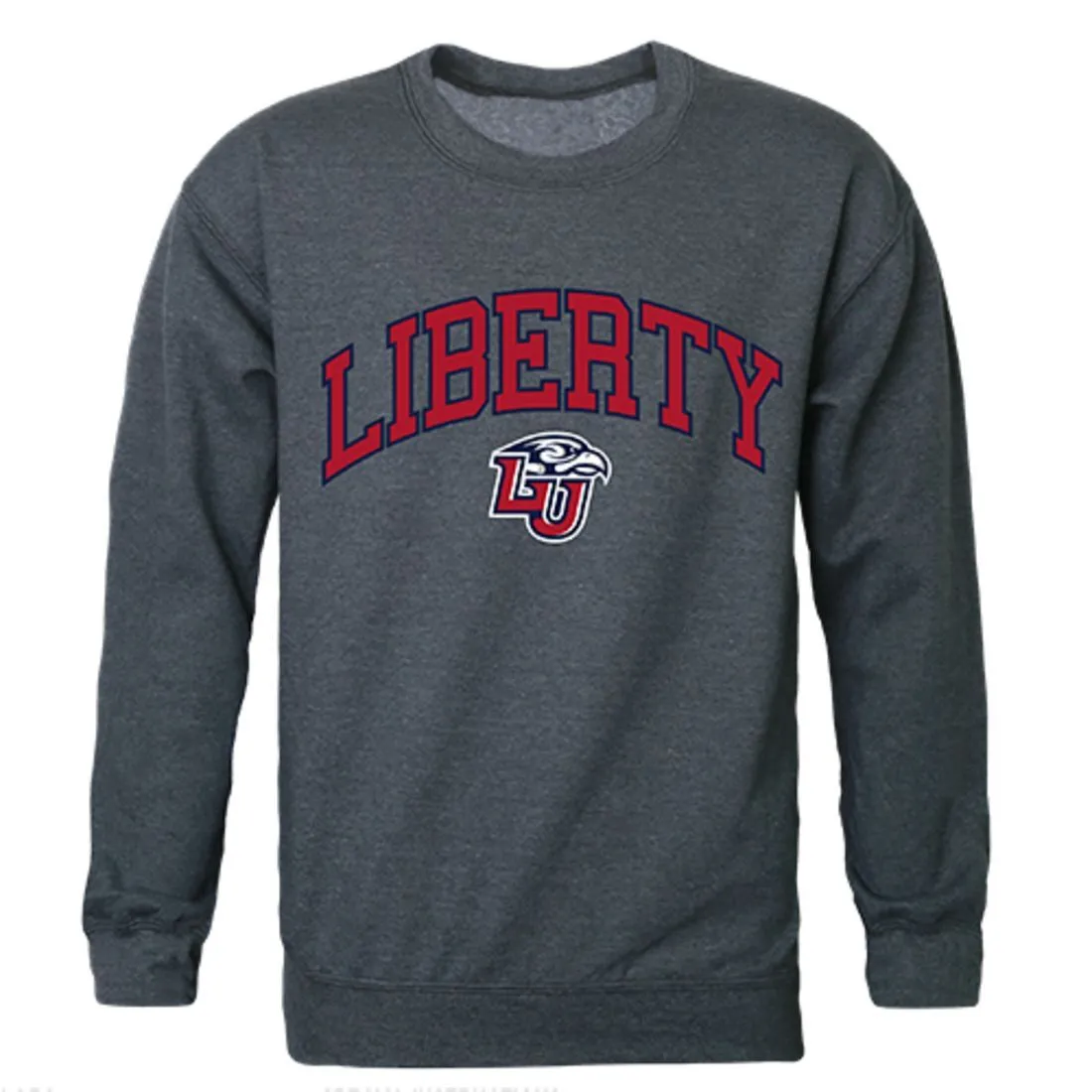 Liberty University Campus Crewneck Pullover Sweatshirt Sweater Heather Charcoal