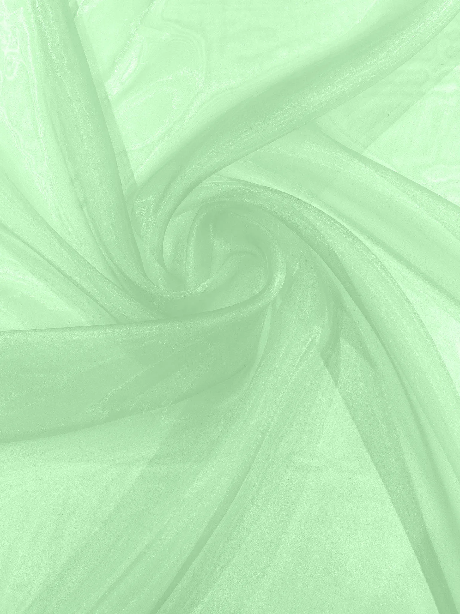 Light Sage 58/60"Wide 100% Polyester Soft Light Weight, Sheer Crystal Organza Fabric Sold By The Yard