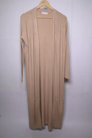 Long Plain Fawn Viscose Shrug