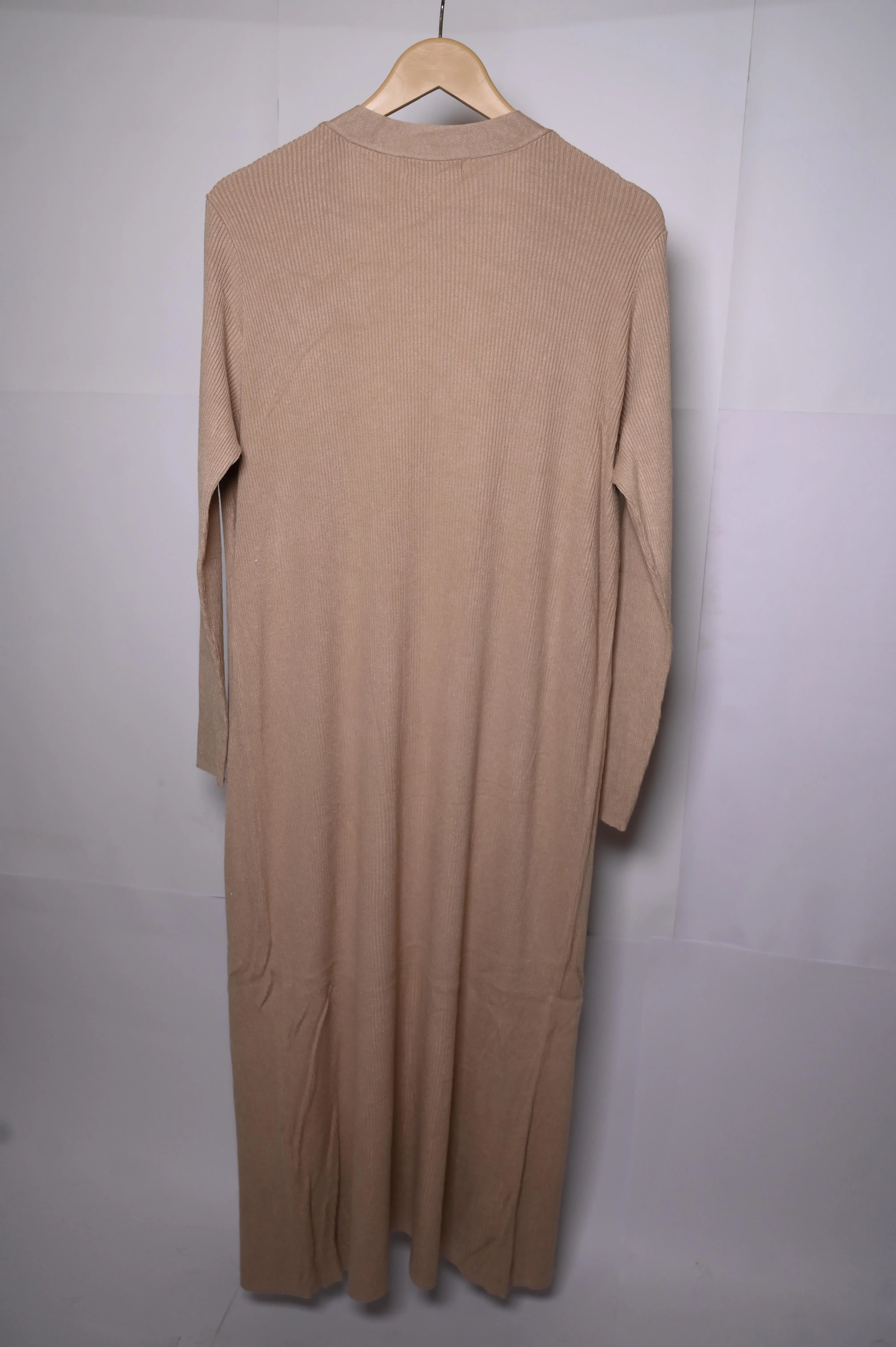 Long Plain Fawn Viscose Shrug