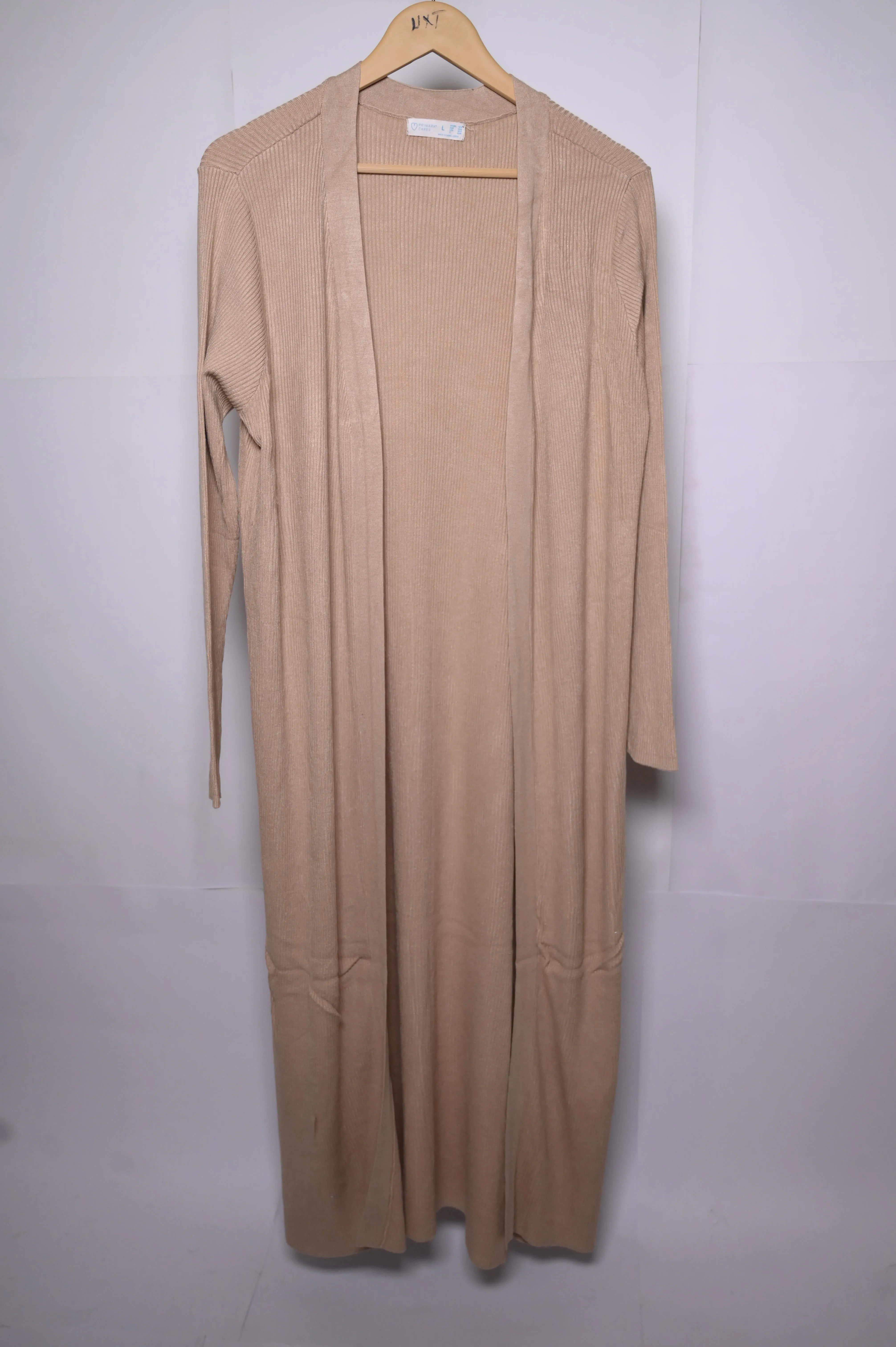Long Plain Fawn Viscose Shrug