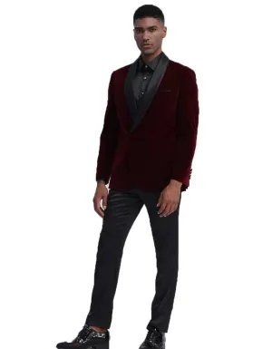 Mens Burgundy Dinner Jacket - Mens Evening jackets  - Tuxedo Dinner Jacket