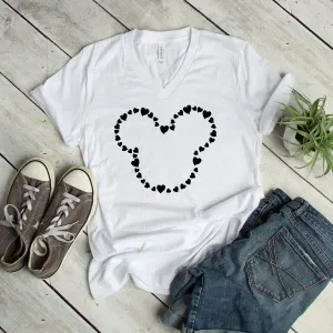 Mickey t shirt with Hearts - Valentines Mickey - Mickey Heart Outline - Disney Valentine's