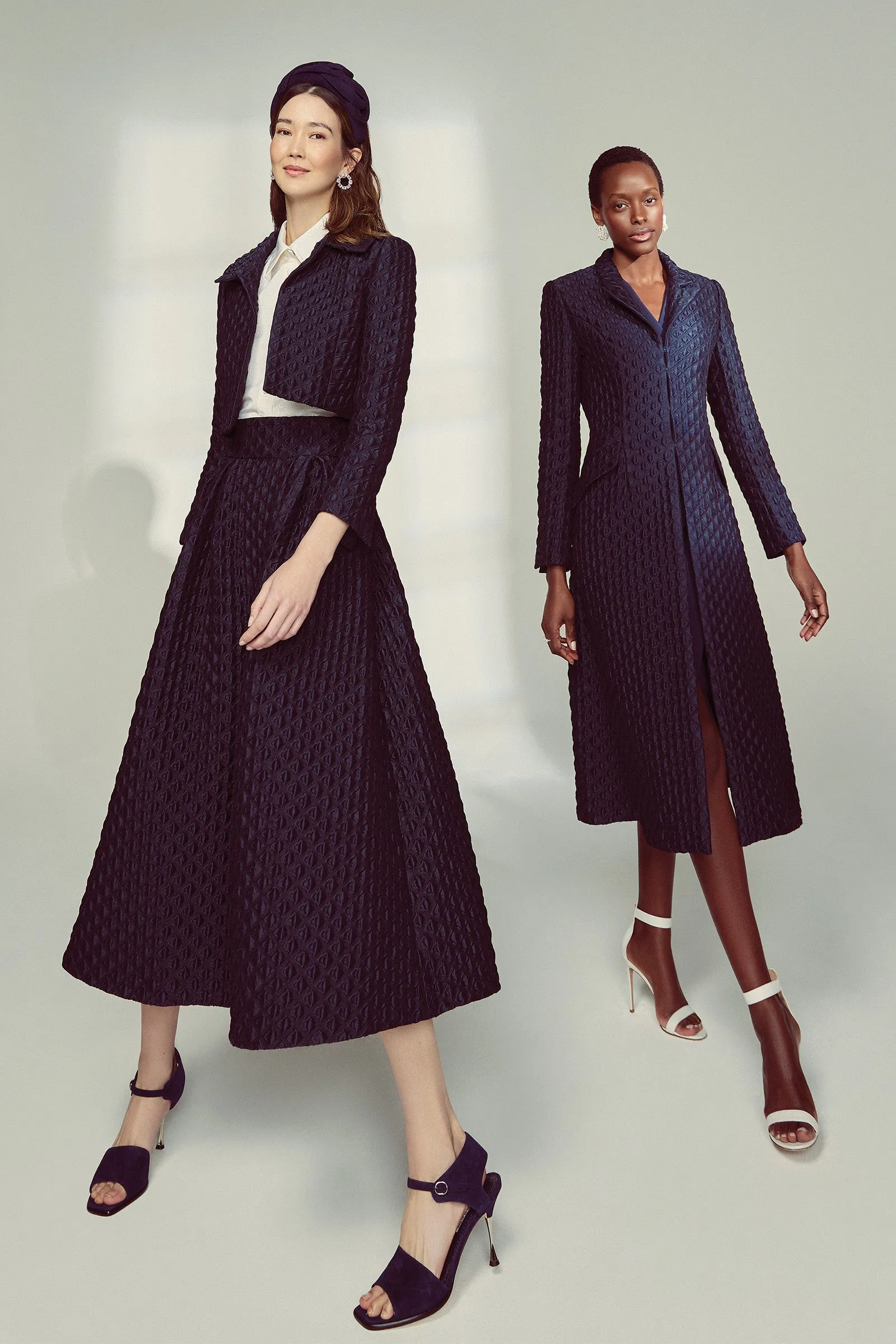 Modern Tux Coat Diamond Cloqué