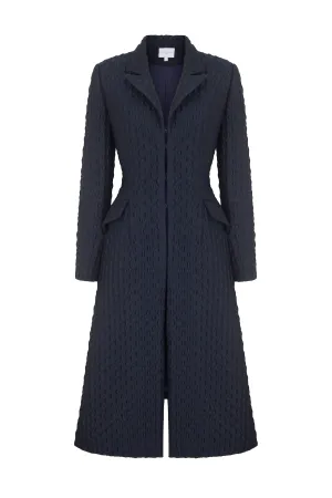 Modern Tux Coat Diamond Cloqué