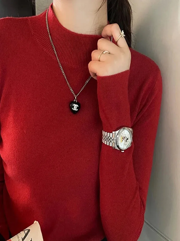 Monica - Chic Mock Neck Sweater