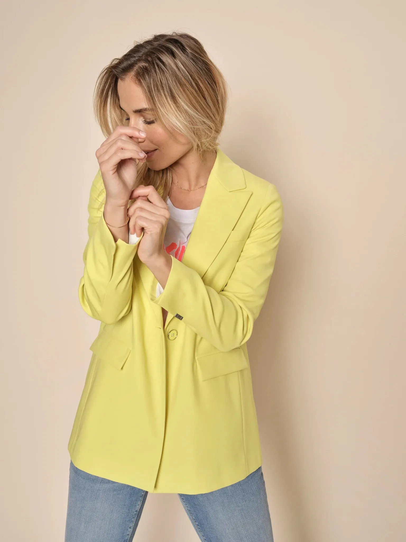 Mos Mosh Yellow Plum Bine Leia Blazer