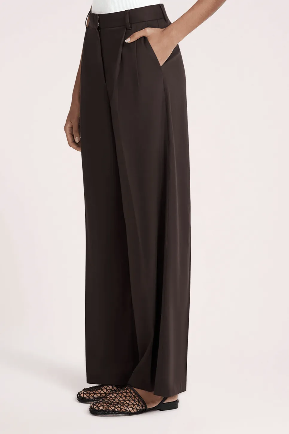 NUDE LUCY MARLON TAILORED PANT - RAISIN