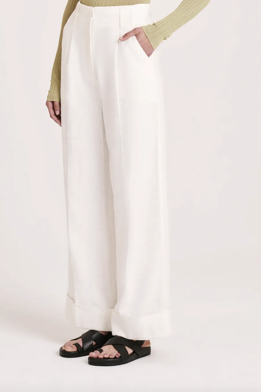 NUDE LUCY PALOMA TAILORED PANT - SALT