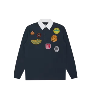 PATCHES RUGBY SHIRT - NAVY