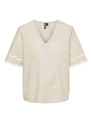 PCSARA T-Shirts & Tops - Silver Gray