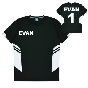 Personalised Black and White Training Shirt - Mens