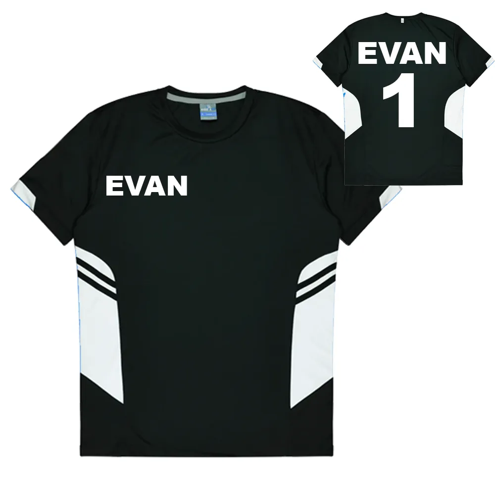 Personalised Black and White Training Shirt - Mens
