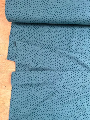 Remnant 40cm x 75cm -Teal Spot - Jersey