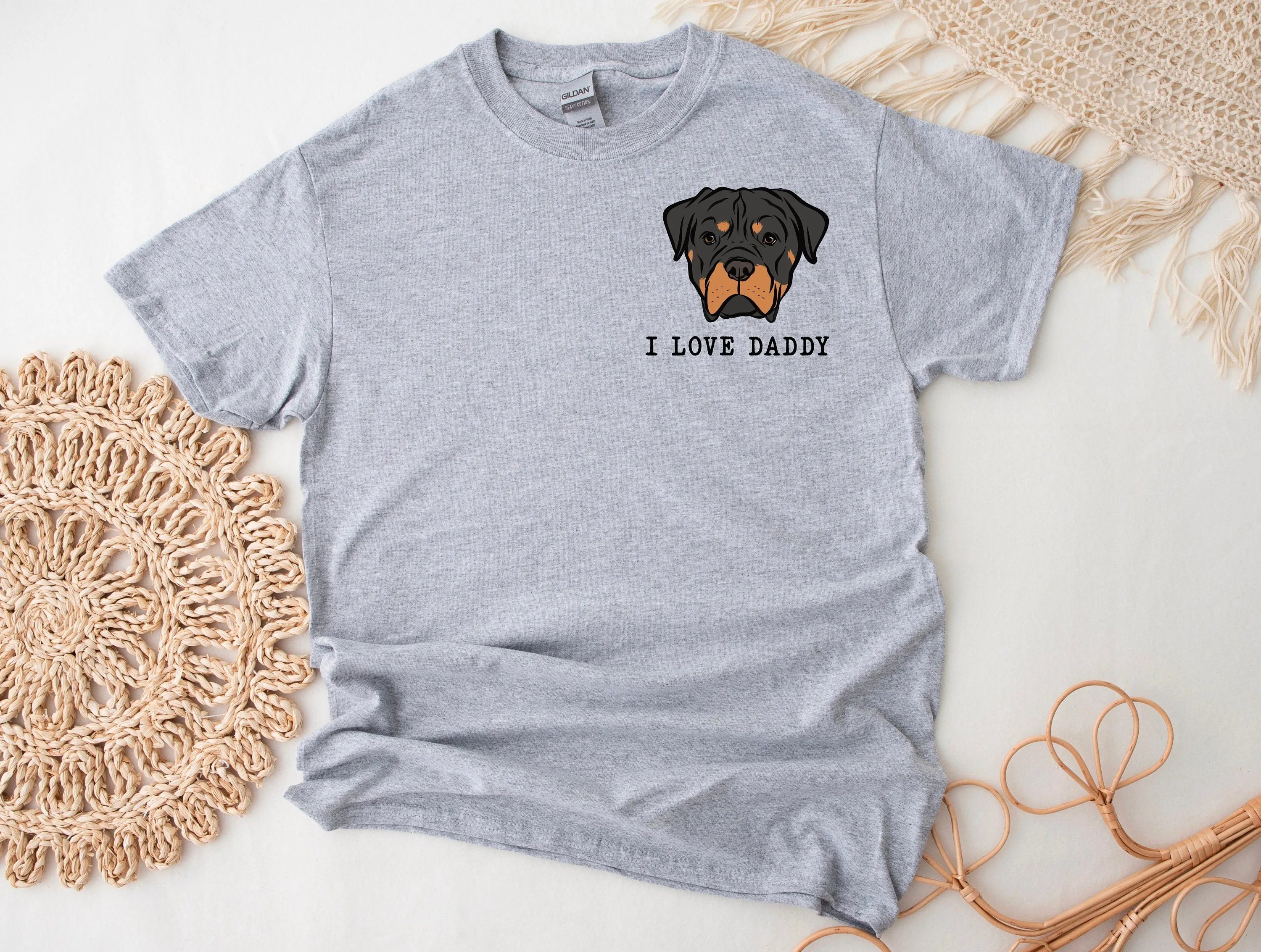 Rottweiler Dog Print T-Shirt