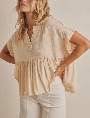 Ruffle Hem Tunic Top Blouse LAST ONE!