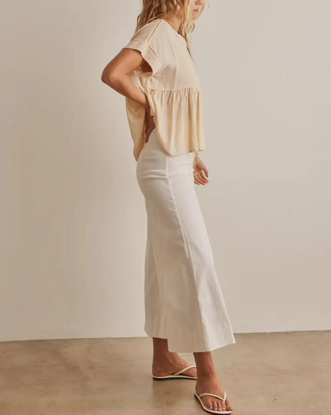 Ruffle Hem Tunic Top Blouse LAST ONE!