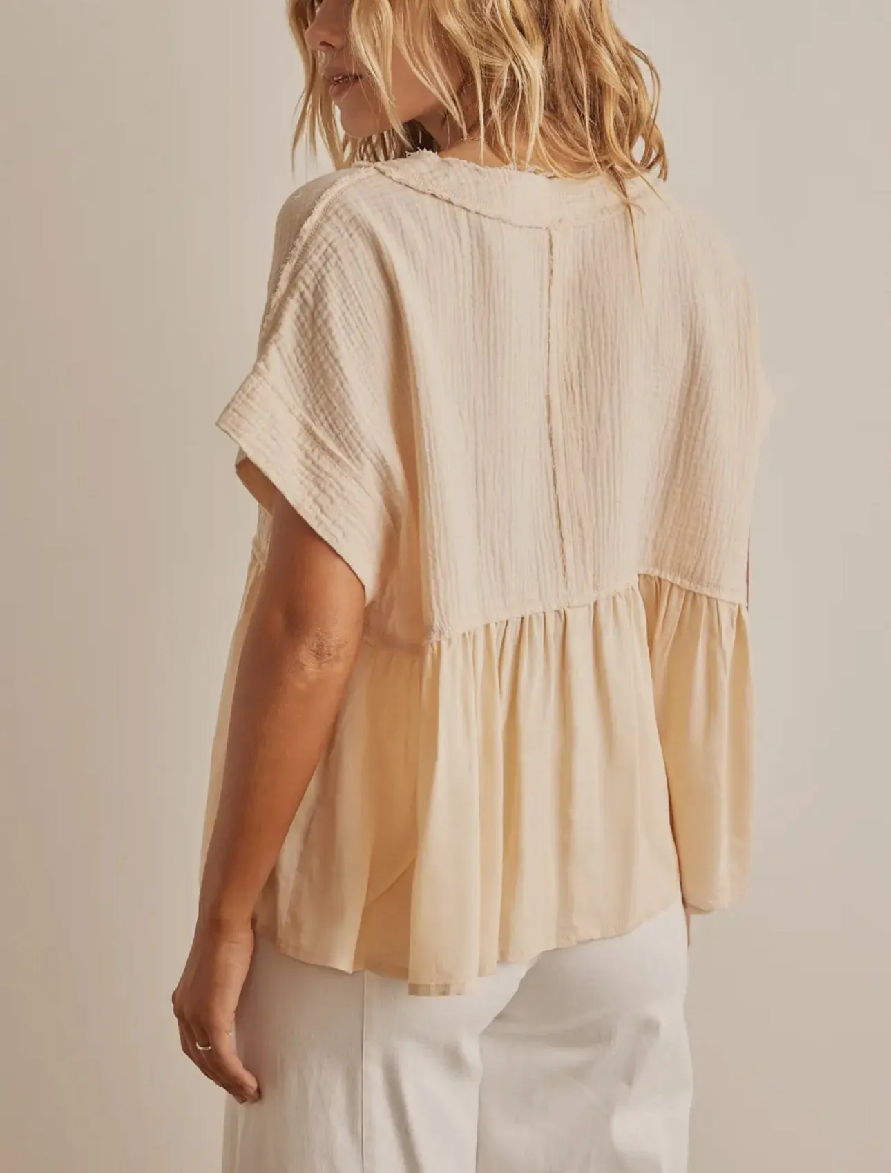 Ruffle Hem Tunic Top Blouse LAST ONE!