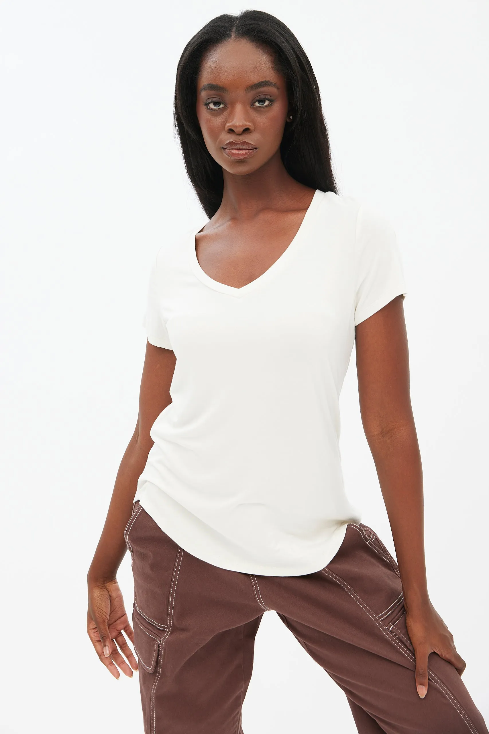 Short Sleeve V-Neck Relaxed Tee
