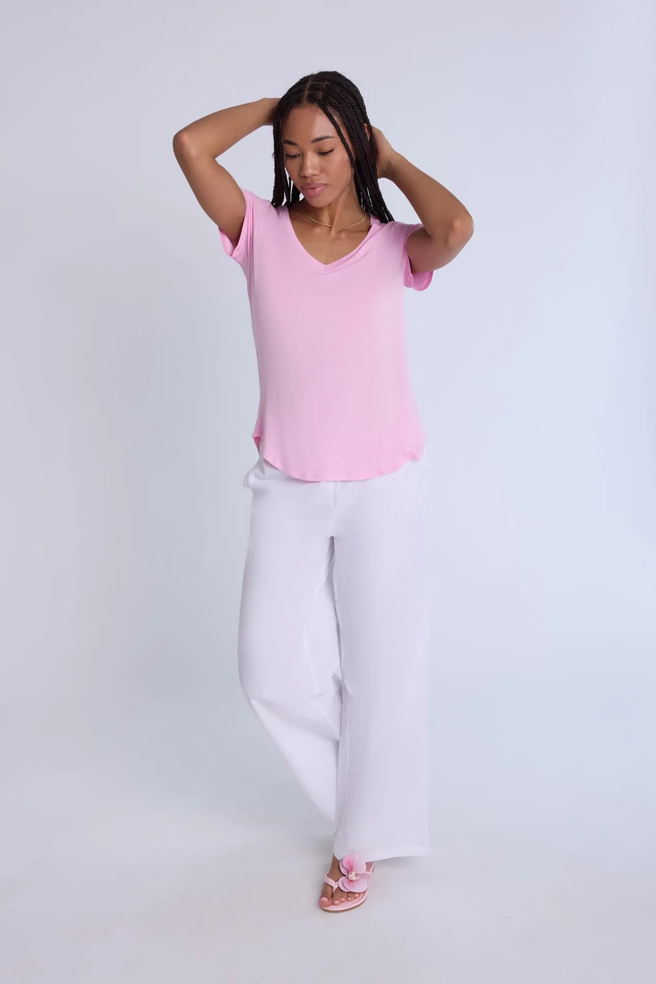 Short Sleeve V-Neck Relaxed Tee