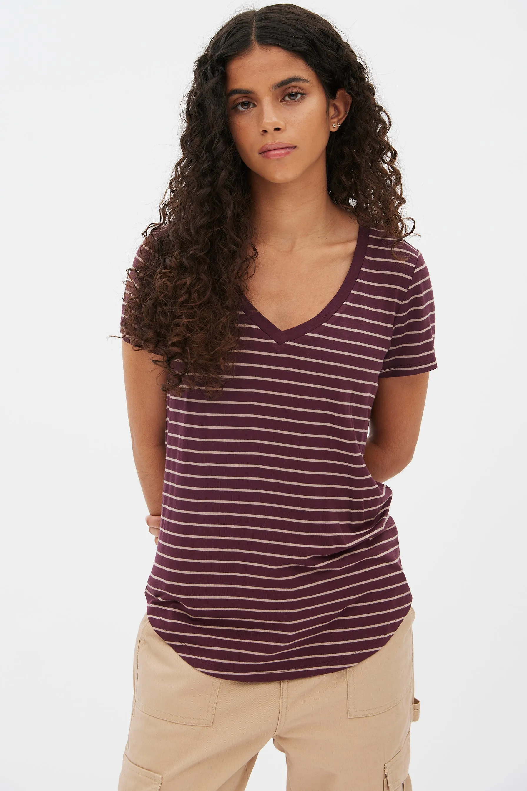 Short Sleeve V-Neck Relaxed Tee