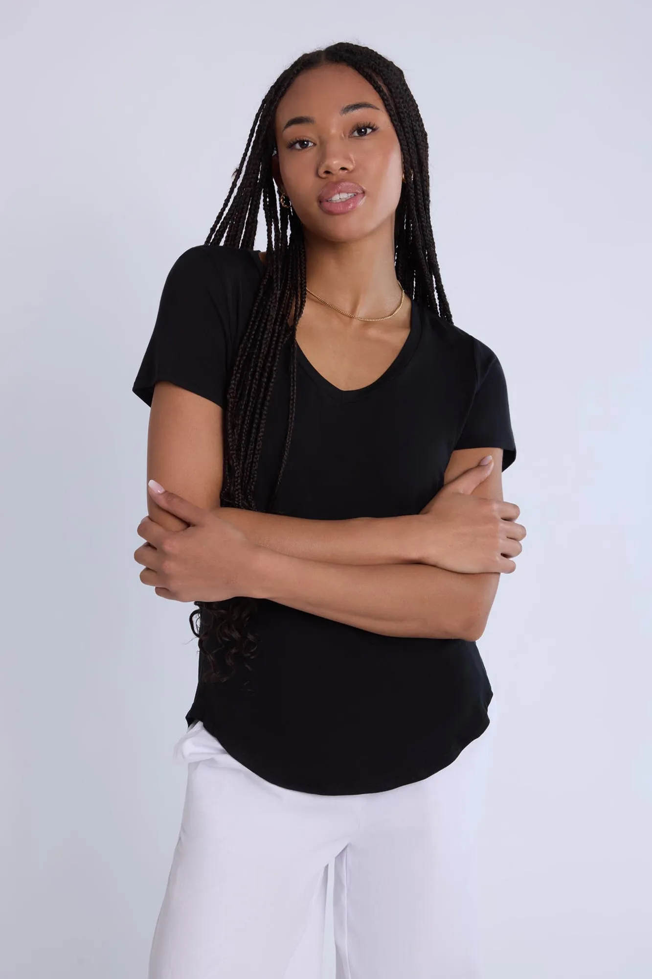 Short Sleeve V-Neck Relaxed Tee
