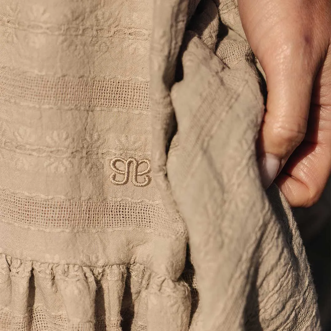 Short Tiered Skirt, Dune