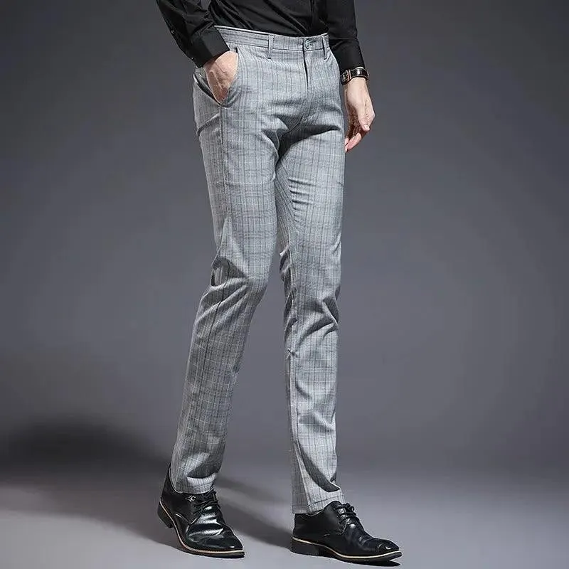 Slim Fit Plaid Pants
