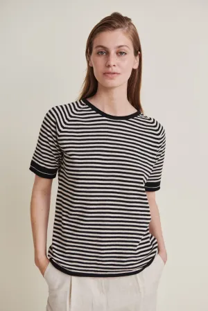 Soya SS Mini Stripe - Whisper White/Black