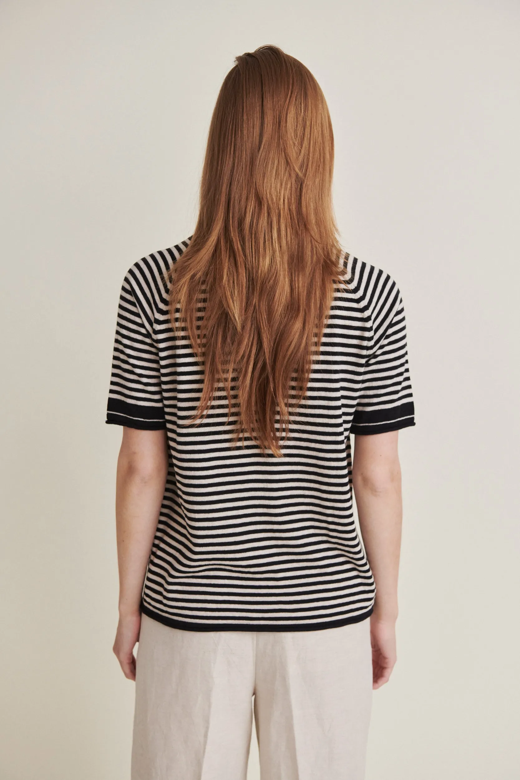 Soya SS Mini Stripe - Whisper White/Black