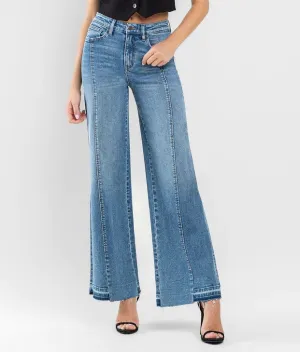 Super High Rise Split Seam Wide Trouser | Resolute | Flying Monkey