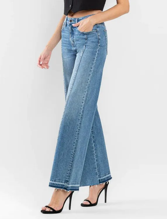Super High Rise Split Seam Wide Trouser | Resolute | Flying Monkey