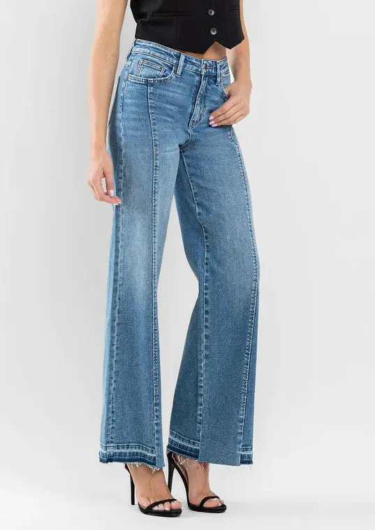 Super High Rise Split Seam Wide Trouser | Resolute | Flying Monkey