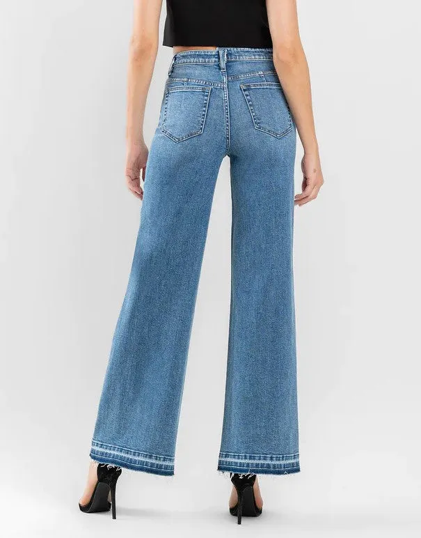 Super High Rise Split Seam Wide Trouser | Resolute | Flying Monkey