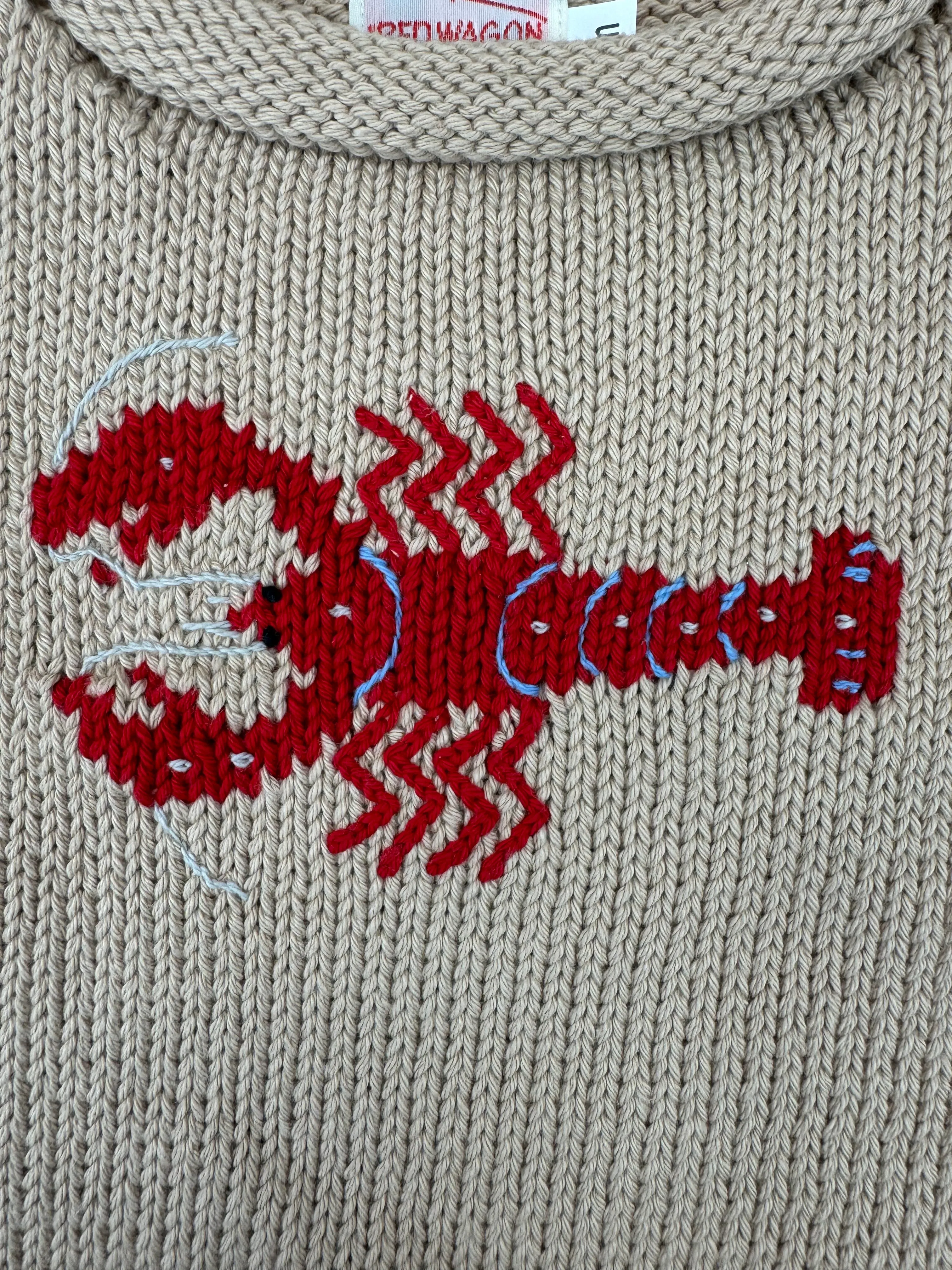 Tan Lobster Roll Neck Sweater
