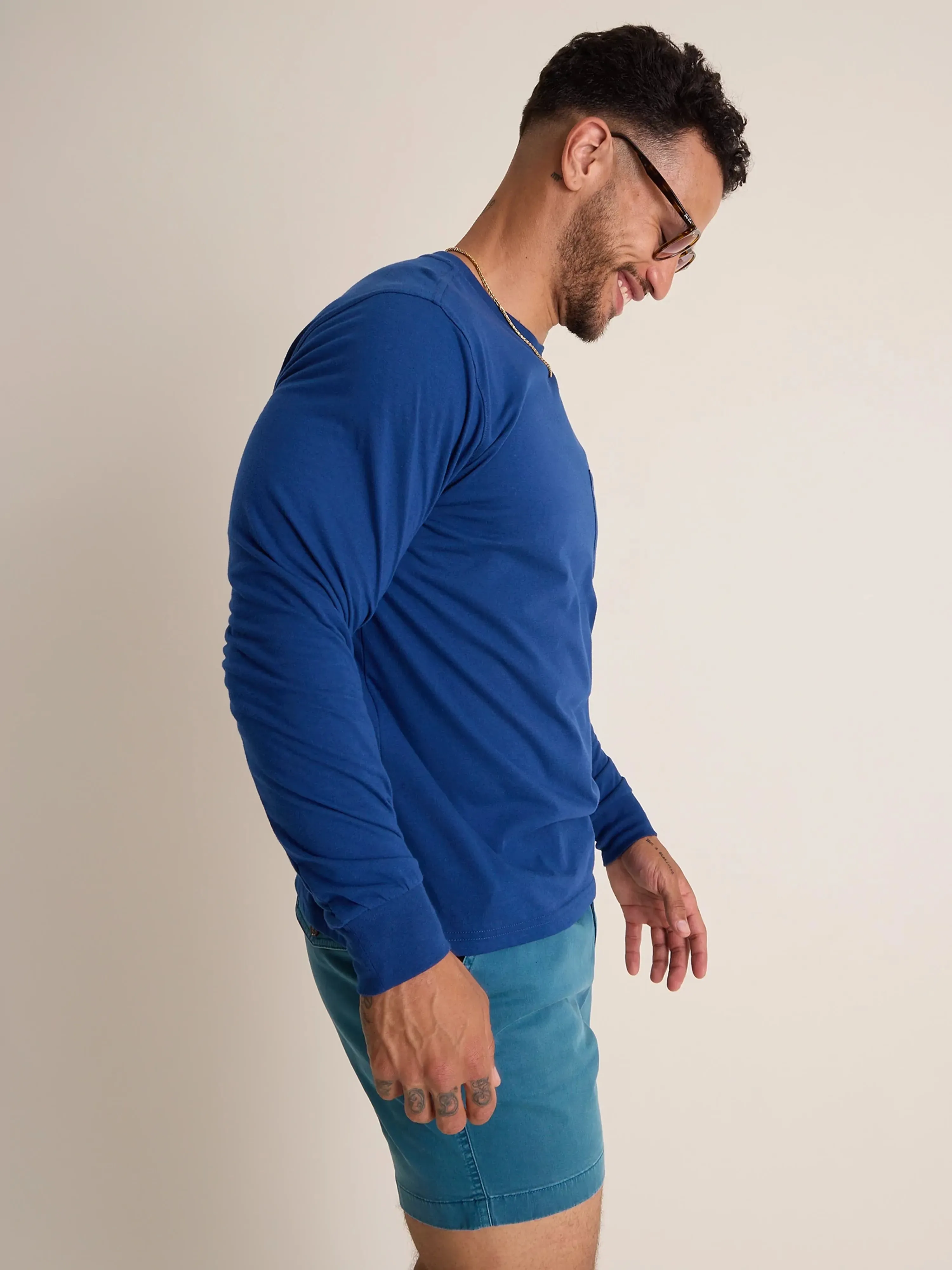 The Classic (L/S Pocket T-Shirt) - Navy