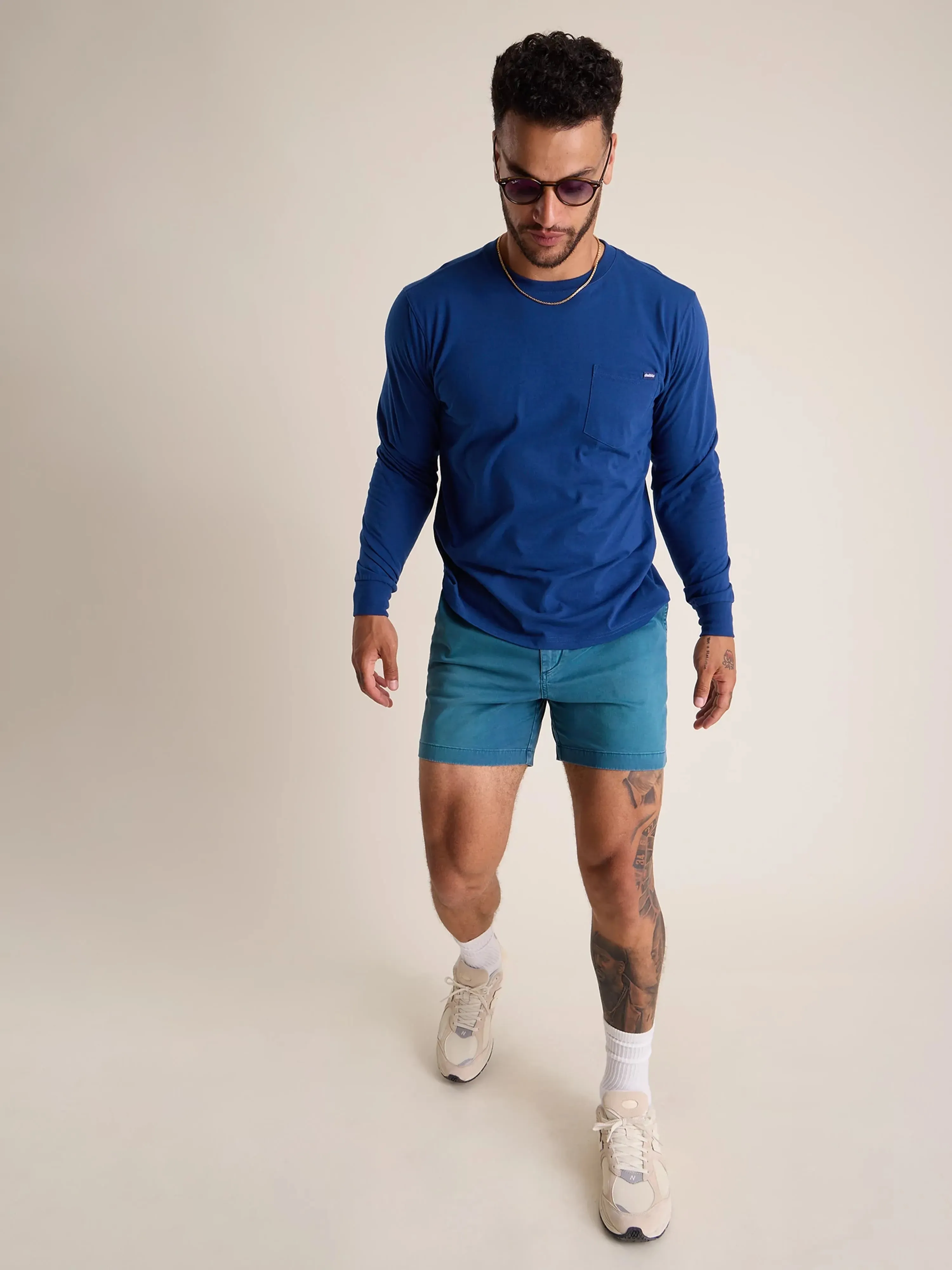 The Classic (L/S Pocket T-Shirt) - Navy