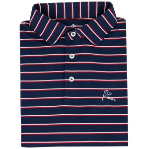 The Old Glory Stripe | Performance Polo | The Old Glory Stripe - Fleet Navy/Classic Red/White