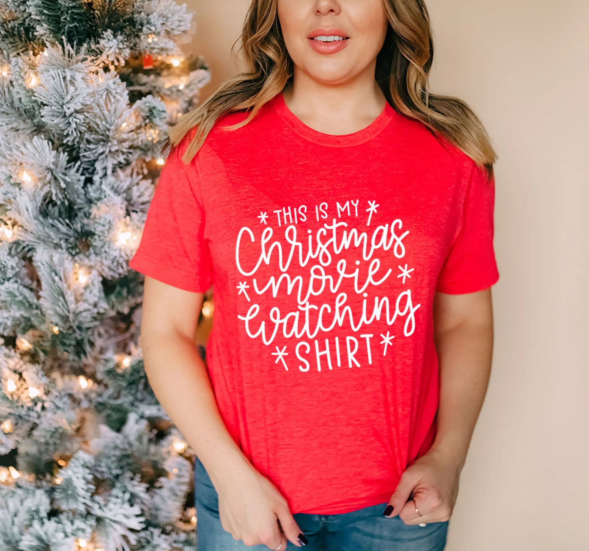 This is my Christmas Movie Watching Shirt - X-Mas T Shirt - Cute Christmas Shirt - Funny Holiday Shirt - Favorite Christmas T Shirt