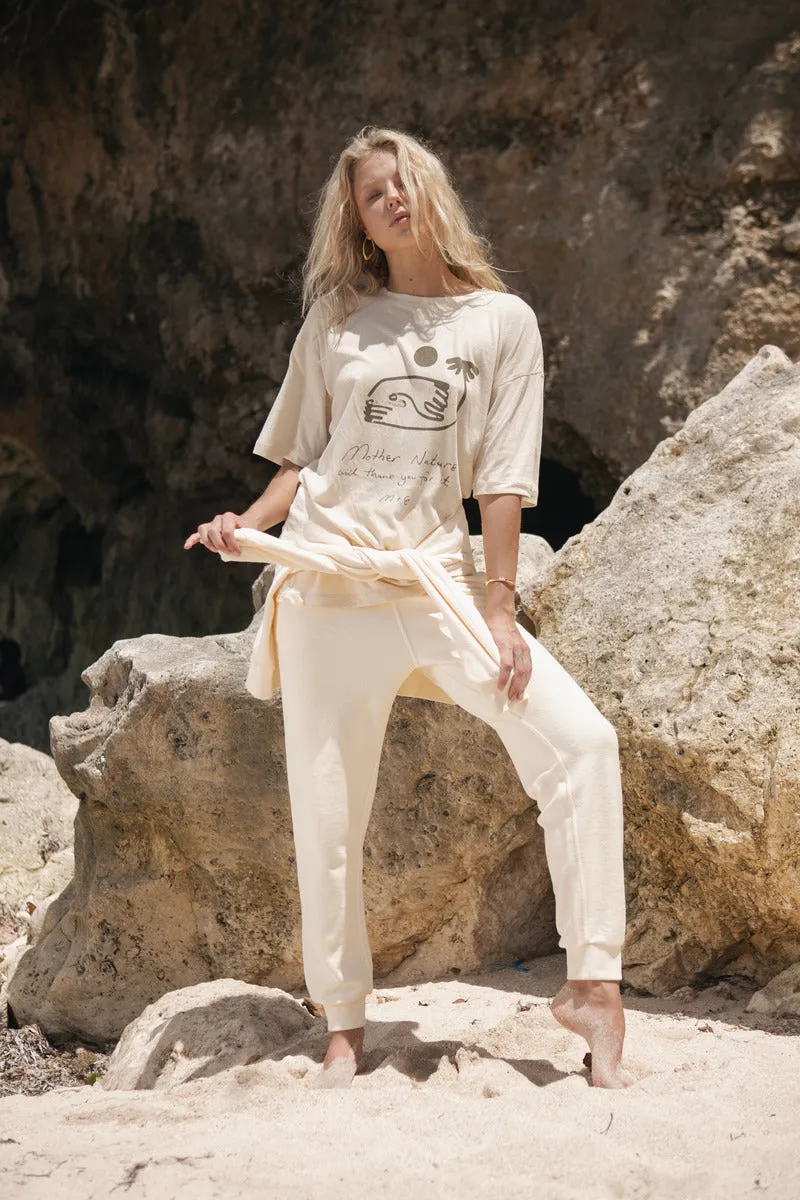 TIME OUT TERRY PANTS - LIGHT YELLOW