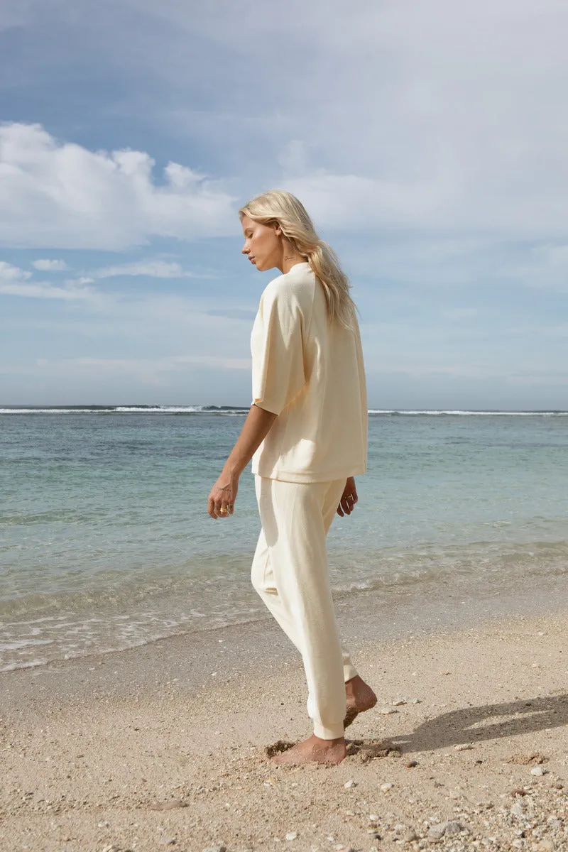 TIME OUT TERRY PANTS - LIGHT YELLOW