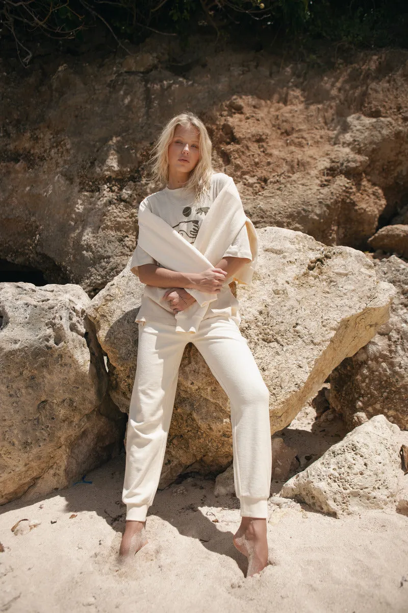 TIME OUT TERRY PANTS - LIGHT YELLOW