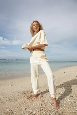 TIME OUT TERRY PANTS - LIGHT YELLOW