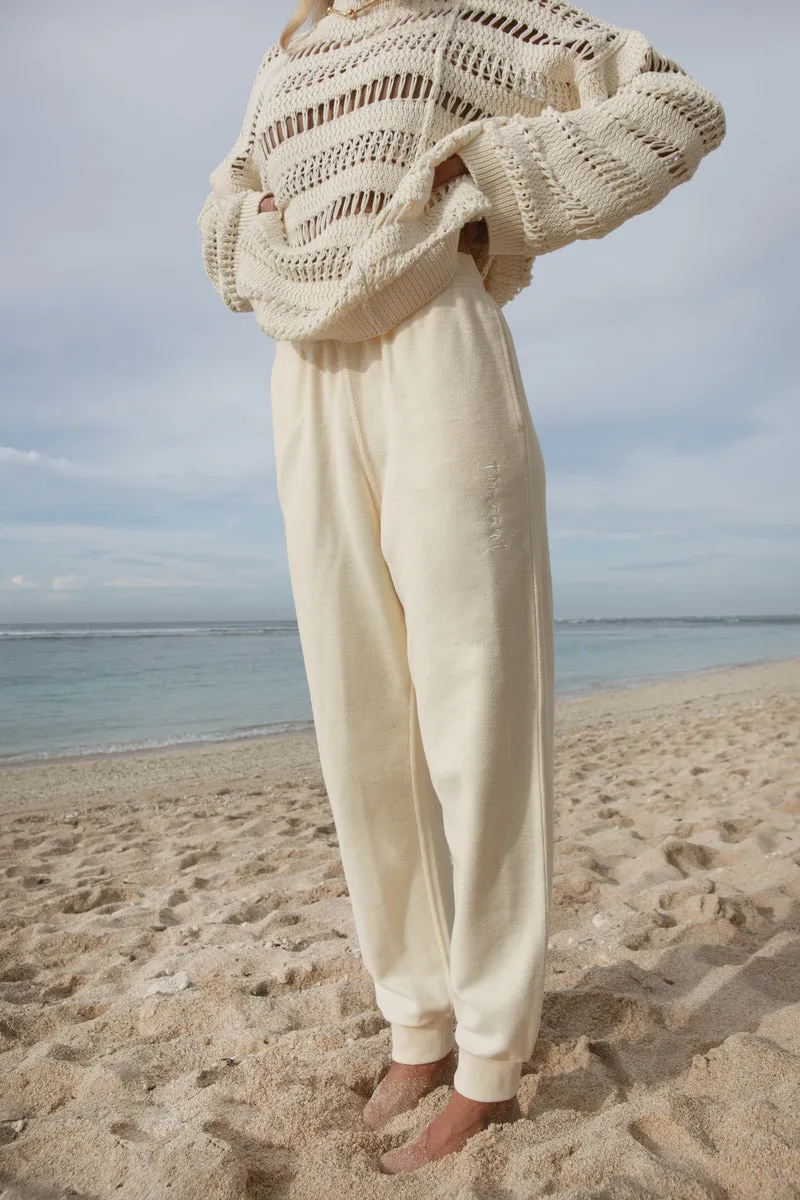 TIME OUT TERRY PANTS - LIGHT YELLOW