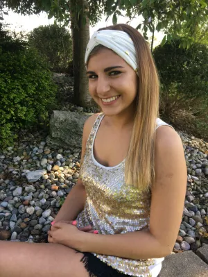 Turban Headband Ivory and Gold