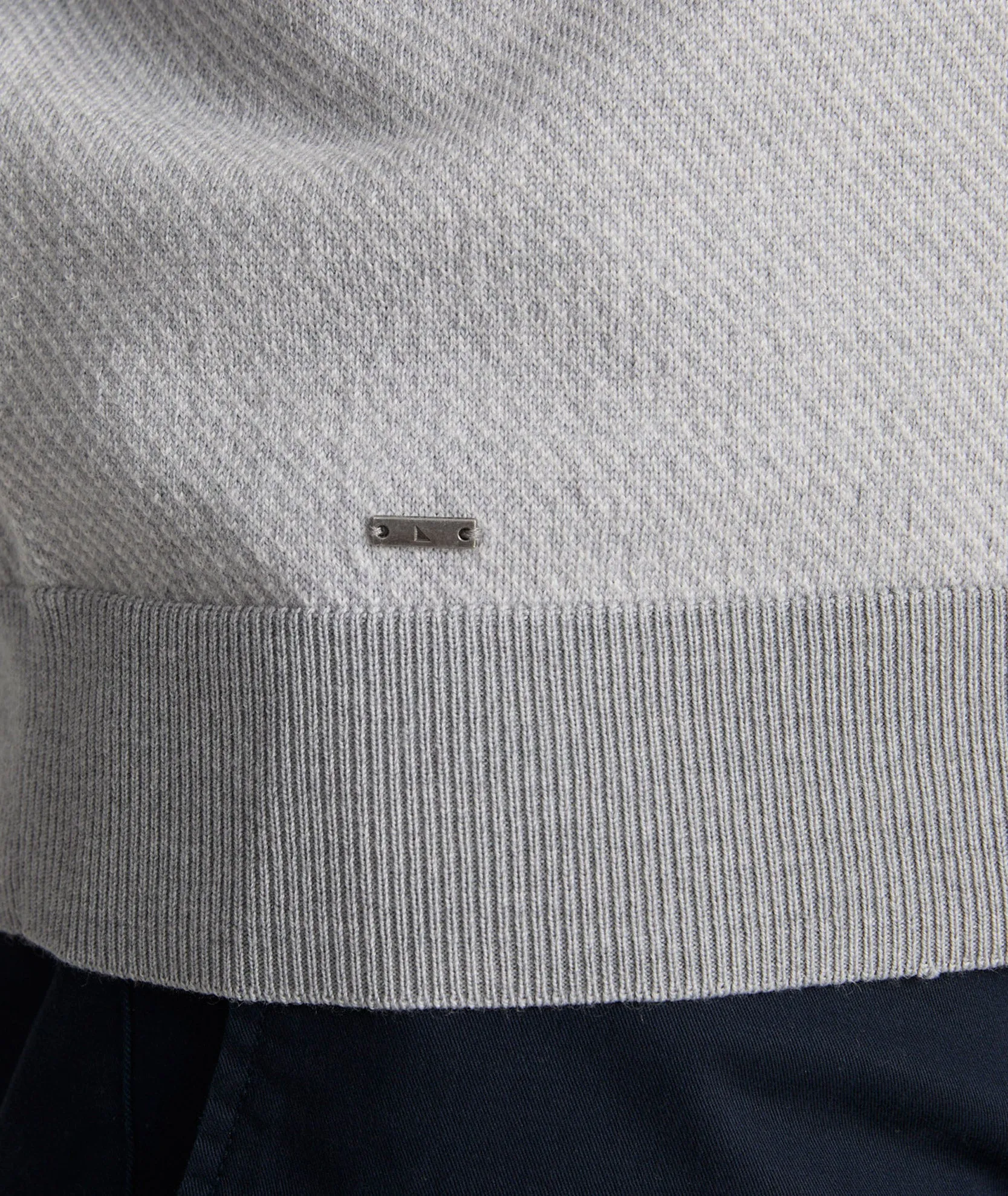 Twill Merino Wool Quarter-Zip Sweater