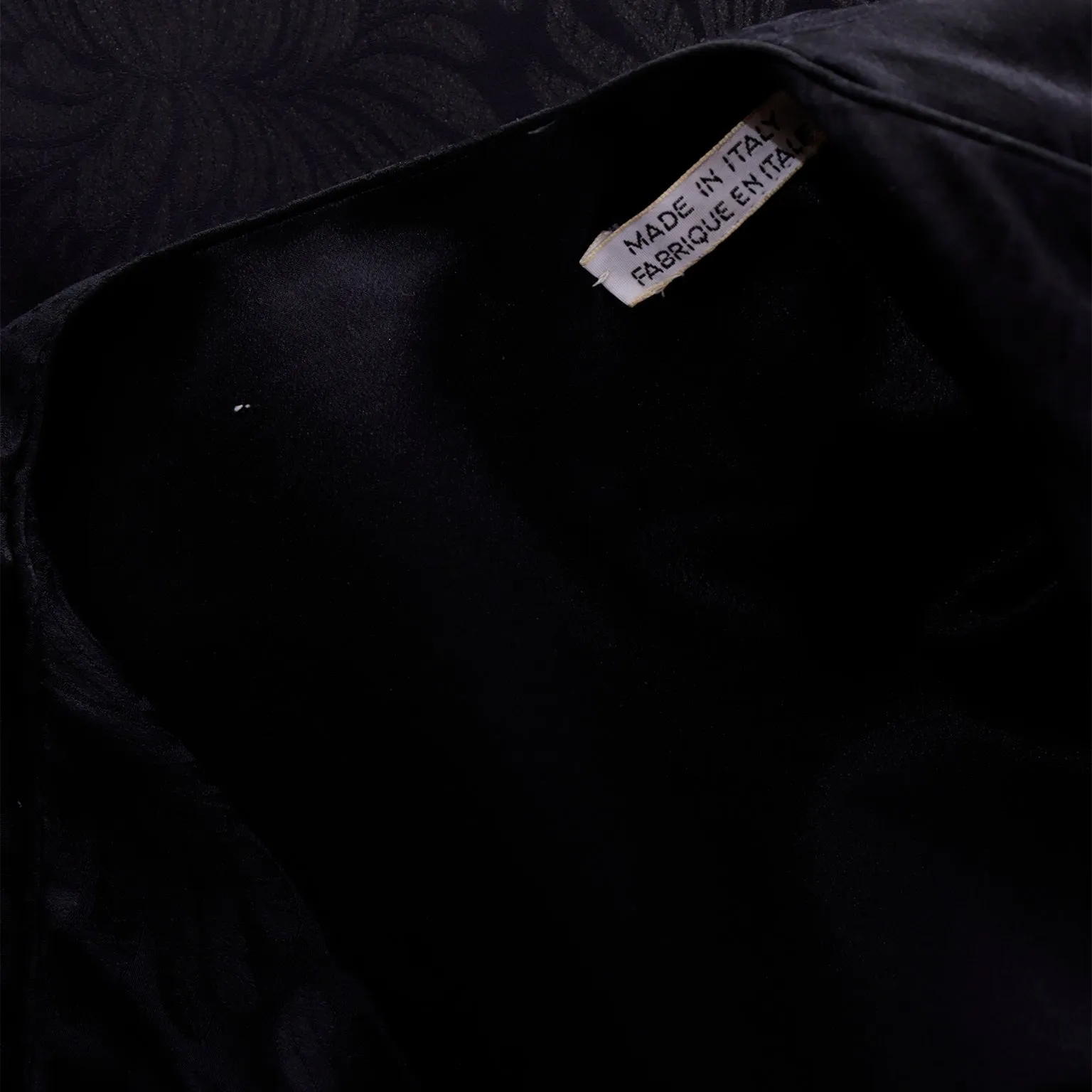 Valentino Garavani Vintage Black Tonal Floral Print Evening Jacket