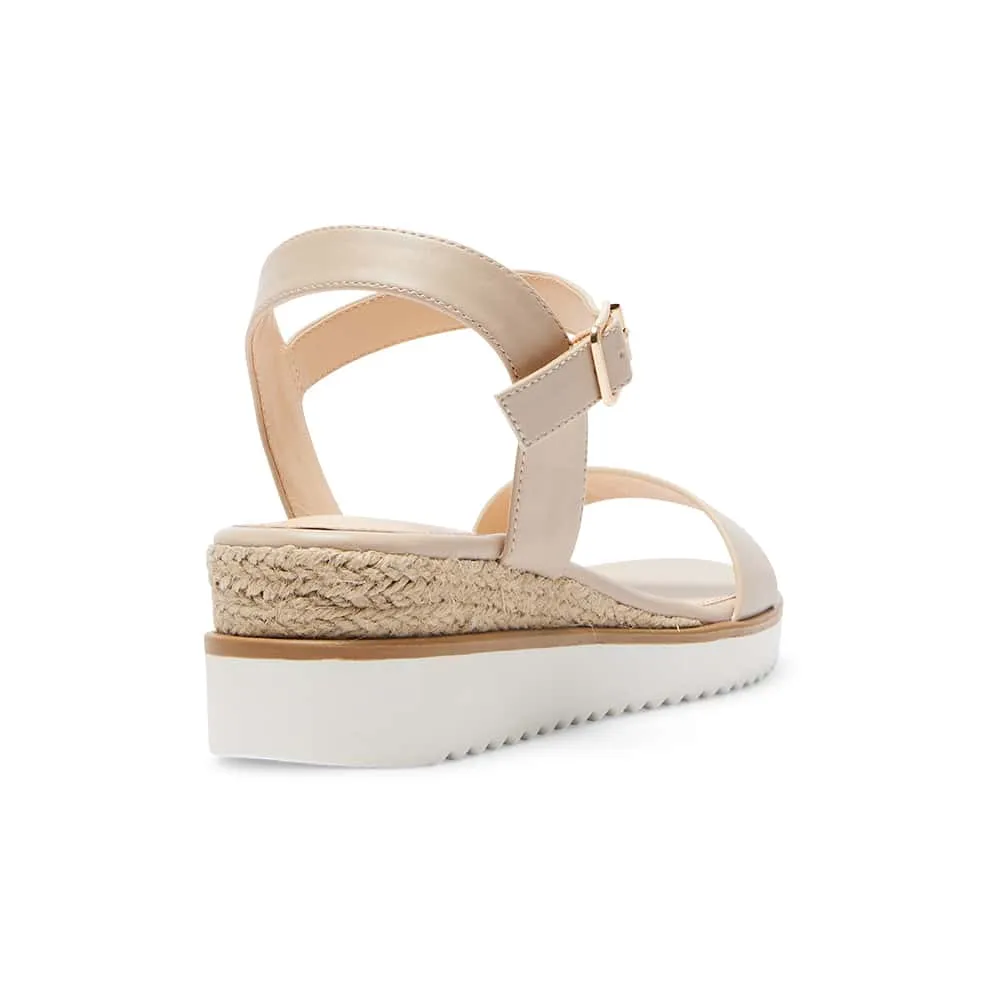 Verona Wedge in Nude Smooth