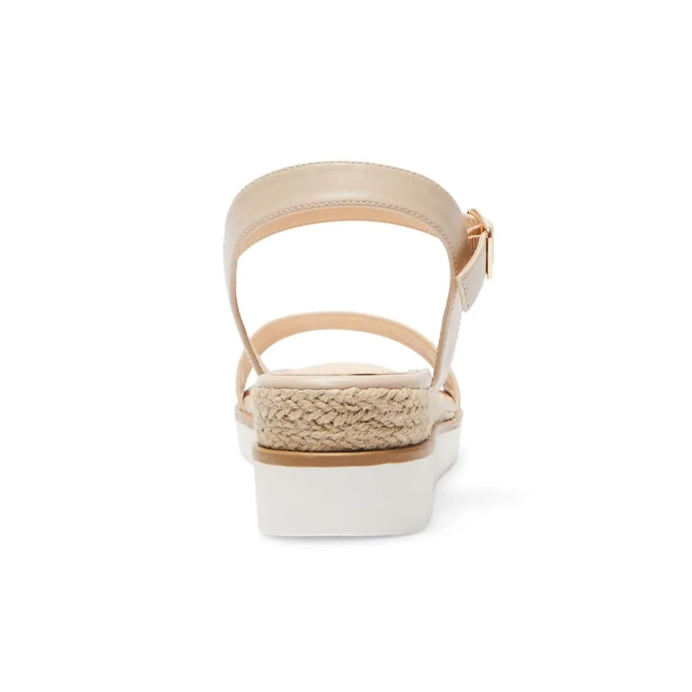 Verona Wedge in Nude Smooth